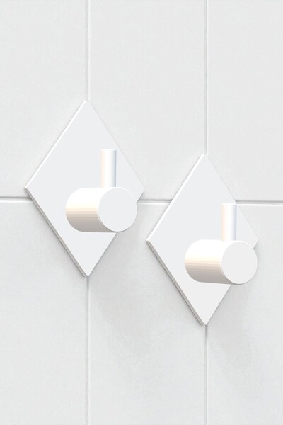 oalpo 2'li Askılık Havlu Askısı, Bornoz Askısı, Kapı Arkası, Duvara Monte, Da...