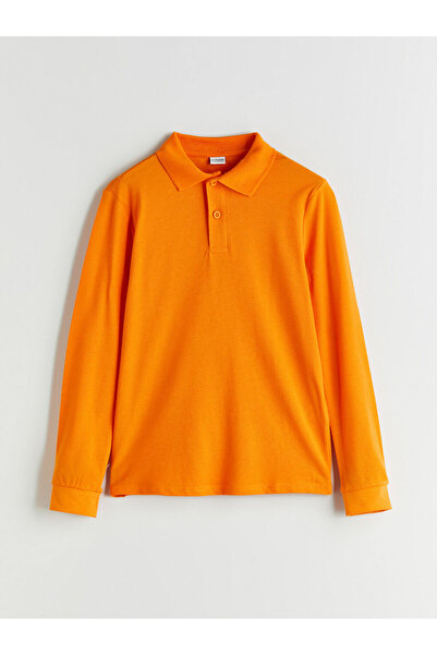LC Waikiki Lcw Kids Orange Polo Neck Boy's T-Shirt
