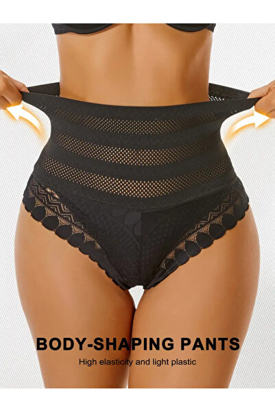 NADIA Chiloti Modelatori Cu Talie Inalta Culoare Neagra Masura XL