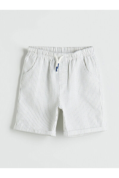 LC Waikiki شورت إنديجو للأولاد بخصر مطاطي وجيوب أساسية