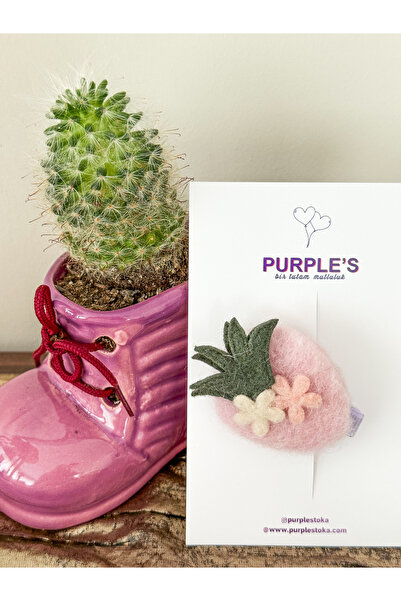 PURPLE'S BİR TUTAM MUTLULUK مشبك على شكل زهرة الأقحوان من الصوف // مشبك للأطف...