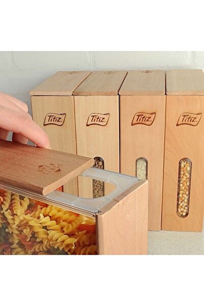 Titiz Woodbox 1.7 L Wooden Food Storage Container