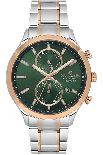 Nacar Sapphire Glass Sport Silver - Rose Men's Wristwatch Nc33-298316G-Enrm