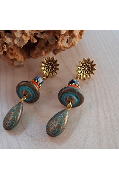 azra takı tasarım Handmade Authentic Bohemian Dangle ,Colorful Women's Earrings