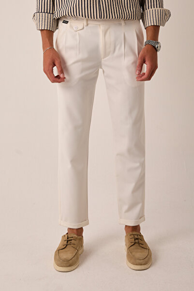 GAZAP Boyfriend Erkek Pileli Kumaş Pantolon