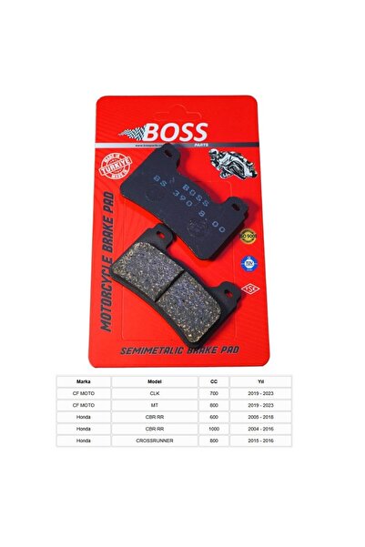 BOSS ÖN FREN DİSK BALATASI [BS390] ORGANİK -CF MOTO CLK700,MT800,Honda CBR600...