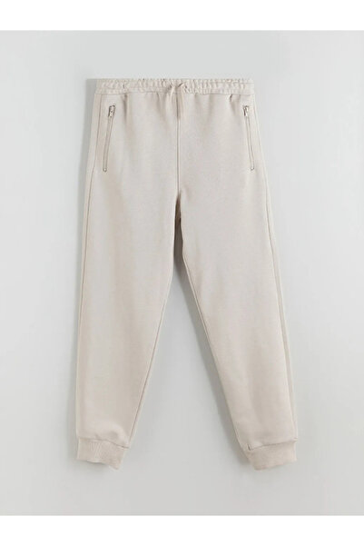 LC Waikiki LCW KidsBej Beli Lastikli Erkek Çocuk Jogger Eşofman Altı