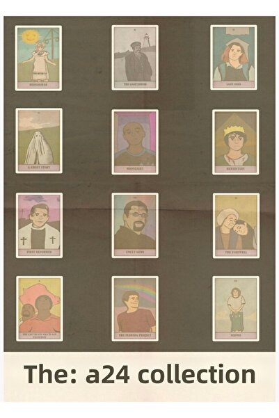 Universal A24 Film Tarot Design Collection Poster decorativ din lemn