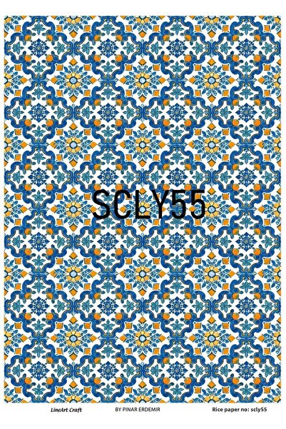 LİNEART Sicily Series - 29X42Cm Brass Decopage Paper, No:Scly55