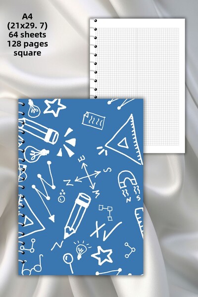 daily notebook دفتر ملاحظات غير مسطر مقاس A4 |   غطاء PVC |   128 صفحة |   80...