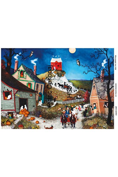 LİNEART ورق ديكوباج نحاسي من HALLOWEN58 - 29X42 سم