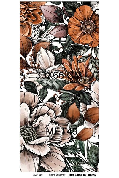 LİNEART ورق ديكوباج نحاسي لاصق 30x60 سم رقم: MET49