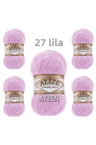 Alize Ayzen Home Angora Gold Hand Knitting Yarn 5 Pack