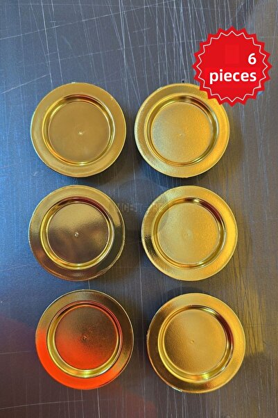 MGEStore Set of 6 Gold Decorative Turkish Delight Coffee Metal Presentation H...