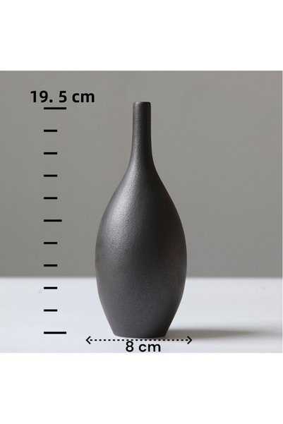 Binbirdemet Vază din ceramică Nordic Morandi neagră