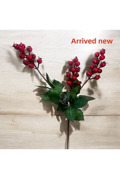 Yenigeldi زخرفة زينة عيد الميلاد على شكل كوكينا وأوراق شجر مقاس 60 سم - قطعتان مع 3 فروع T1122