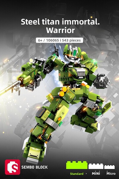 Sembo Block Steel Titan Undying Warrior Building Block Set