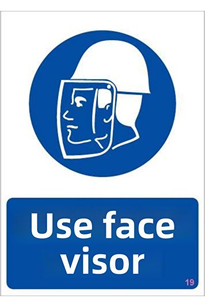 BilfolD علامة تحذيرية لاستخدام شاشة الوجه 25x35 الكود: 19