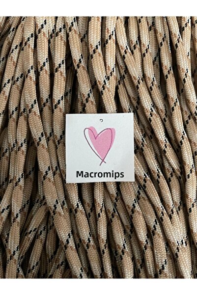 Makromİps حبل باراكورد 4 مم 7 كور (50 متر) سوار معصم باراشوت للتخييم وخيمة وخ...