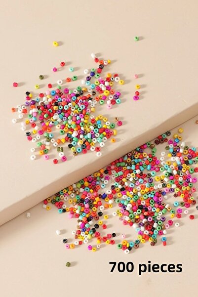 New Obsessions 700 قطعة من مواد صنع المجوهرات DIY - خرز رملي 0.2 سم، ألوان مختلطة