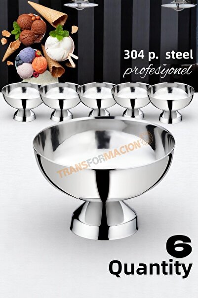 Transformacion Παγωτό Μπολ 304 Ανοξείδωτο Επαγγελματικό 6 ΤΕΜ 721649