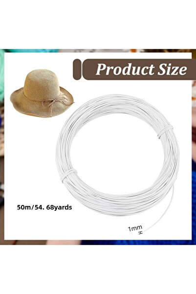 Choice 1mm AECH04-08181 50m/54.7 Yards White Millinery Wire 1mm Diameter Whit...