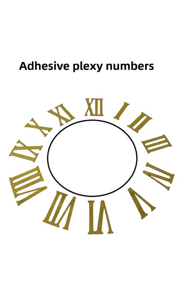 EXİZ TİCARET أرقام بلكسي روما، ساعة حائط راملي روما 3.5 سم أرقام بلكسي لاصقة