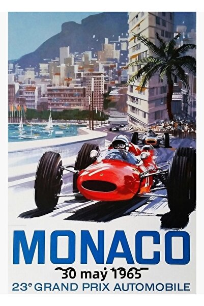 Universal Γκραν Πρι Ντε Μονακό 1965, Αφίσα παλαιού τύπου, Αφίσα αυτοκινήτου, ...