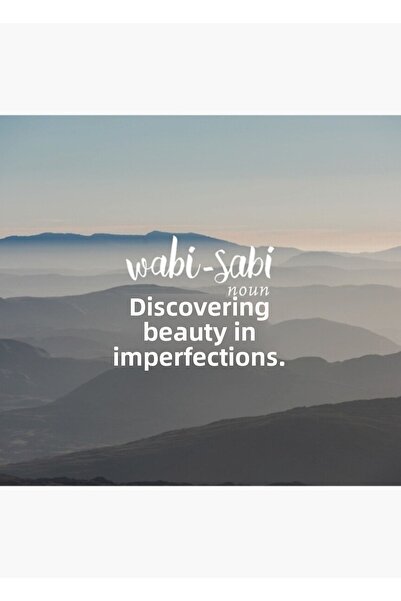 Universal Wabi Sabi Ομορφιά στις ατέλειες - Ζωγραφική με φόντο το βουνό Ξύλιν...