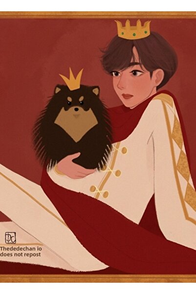 Universal Διακοσμητική ξύλινη αφίσα με ζωγραφική του αγοριού βασιλιά Κωδ.4846