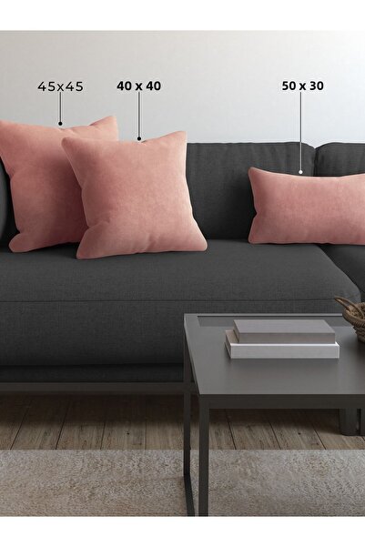 Demor Home وسادة رمي للأطفال باللون الوردي من سلسلة ناعمة، غطاء وسادة