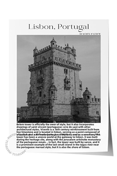 Postifull Lisabona - Portugalia, Poster tematic oraș, Poster de perete fără î...