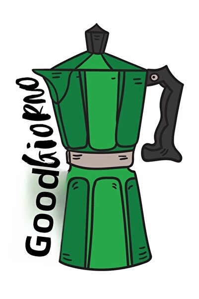 Universal Buongiorno Μοκαποτ (πράσινο) Ξύλινη Αφίσα Τραπεζιού Διακοσμητική