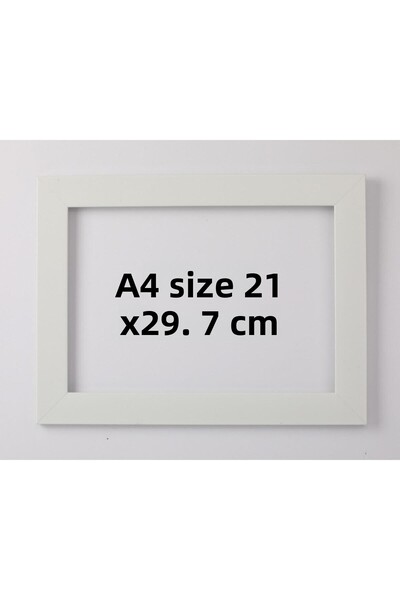 AS TİCARET Standard A4 Frame 21 X 29.7 Cm Internal Dimensions. 30 Mm Frame with Glass