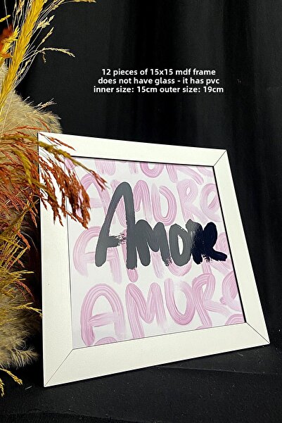 yhfoto 12 Pieces 15x15 Frame - White Frame - MDF Square Frame - Photo Frame Set