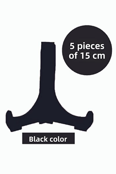 wooden gift design 5 Pieces Black Wooden Frame Plate Display Stand Exhibition Stand