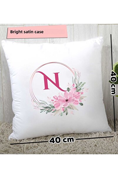 Hedizu Pernă florală cu litera N