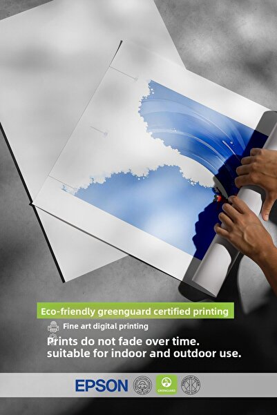 Postifull Black Framed Poster, Surfing on the Sea, Illustration, Blue Color Poster, 2025 Summer Selection, No:109604