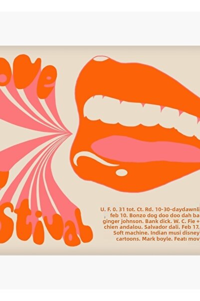 Universal Poster Festivalul Iubirii din Londra, pictură psihedelică din anii ...