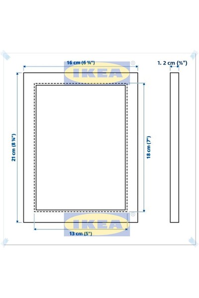 IKEA Fiskbo White Frame, 13X18 cm