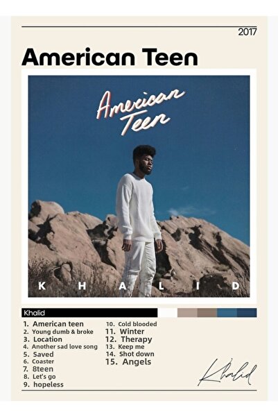 Universal Αφίσες Halid Αφίσα Αμερικανικού Έφηβου Khalid American Teen Trackli...