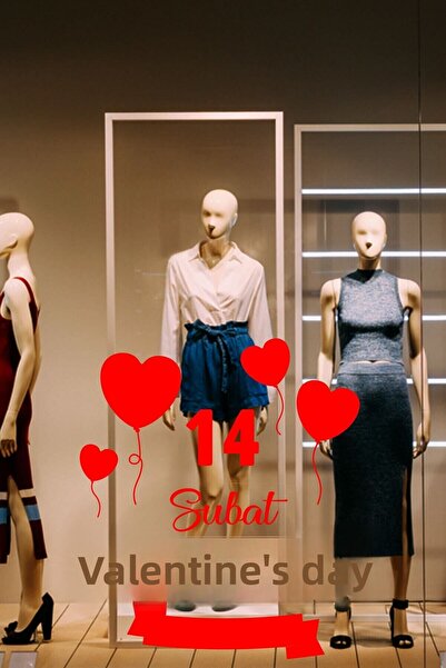 New Jargon 14 februarie Ziua Îndrăgostiților Inimi zburătoare 60 cm Autocolant