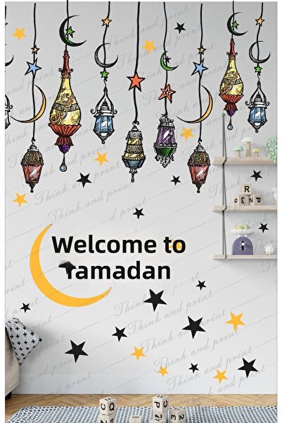 Think And Print Σετ αυτοκόλλητων διακοσμητικών τοίχων από γυάλινο κρεμαστό φω...