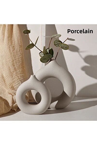 Porselian Set de 2 vaze boeme cu inele