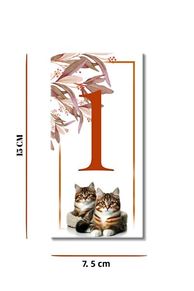 MODA CERO Cute Cat Ceramic Door Number:1