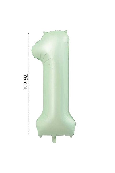 Onay Store Retro Green 76cm Helium Balloon Birthday Ornament Course 1 Year Ol...