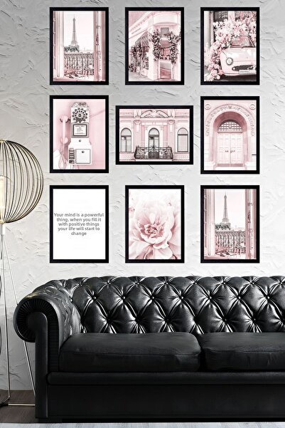 TABLOX Set de pictură MDF modern, elegant și elegant, cu aspect de cadru de 9...