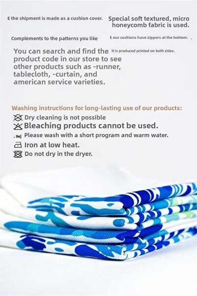 Cango Home Set de 4 huse de pernă cu model marin albastru pe două fețe, imprimate digital, 4kmbs88-ct