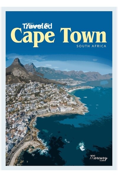 Universal Декоративен дървен плакат  "Кейптаун Табло "