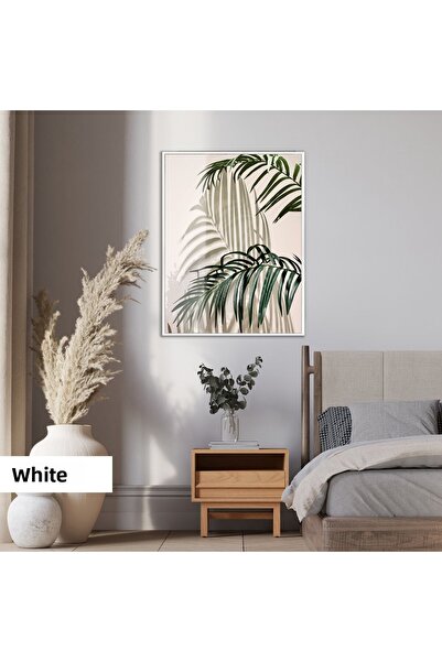 Harikabirev HARİKABİREV | VERDE |   MODEL DE FRUNZĂ DE PALMĂ | TABLA DE STICLA TEMPLATA CU CADRU, SIMPLE, VERTICALA